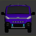 Citroen Van With Purple Blue Gradient Finish Modern Design Roof Rack And Alloy Wheels
