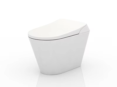 Modern White Toilet With Sleek Design And Smooth Surface For Contemporary Bathroom 3d model