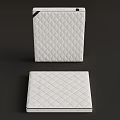 White Diamond Quilted Mattress Display With Vertical And Horizontal Position