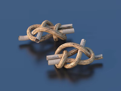 Decorative Handcrafted Braided Rope Knots For Home Decor Items 3d model