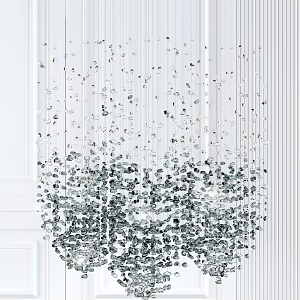 Modern crystal chandelier crystal lamp 3d model