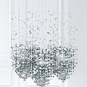 Modern crystal chandelier crystal lamp 3d model