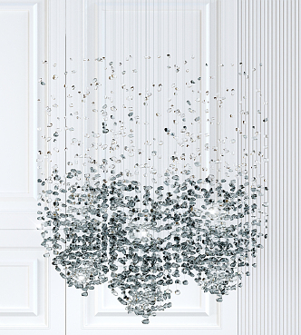 Modern crystal chandelier crystal lamp 3d model