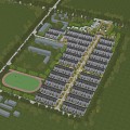 A bird's-eye view of a Chinese-style nursing home 3d model