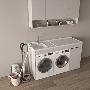 Modern washing machine cabinet 3d model