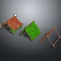 Modern Outdoor Tent Structures With Brown Roof Green Foliage And Wooden Frame Designs