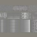 Modern Perforated Panel Background Wall 3d model