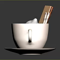 Modern Coffee Flower Art Latte Art Latte Flower 3d model