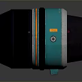Professional Camera Lens With Teal Silver Black Design And Adjustable Ring For Photography