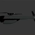 Futuristic 3D Rendered Helicopter With Sleek Gray Body Red Accents And Rotor System Design