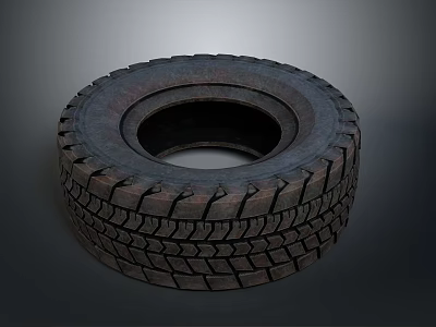 Car Tire Closeup View With Detailed Tread Pattern And Rubber Texture 3d model