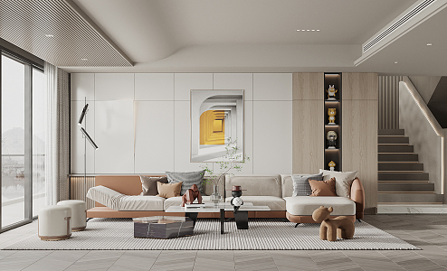 modern living room 3d model