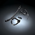 Artistic Wrought Iron Art Chains Featuring Intricate Links And Metal Components