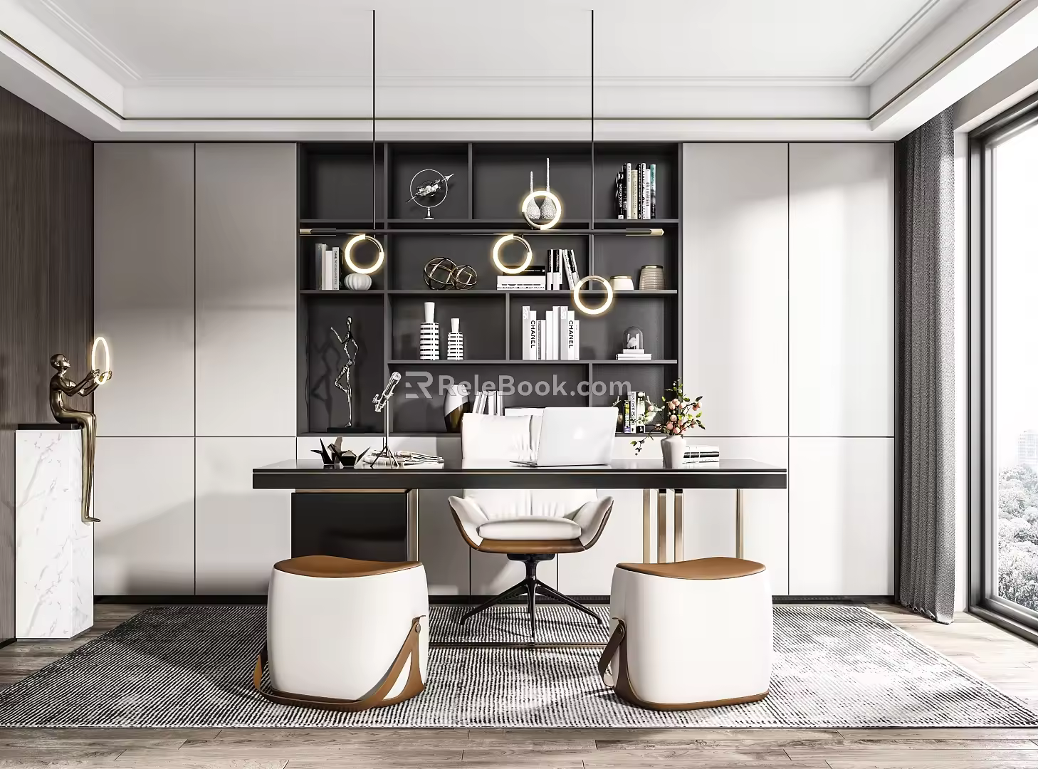 Modern study 3d model