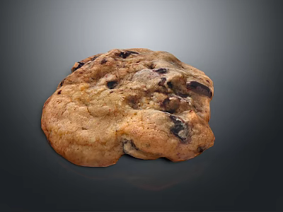 Soft and Chewy Chocolate Chip Cookie Loaded with Chocolate Chunks and Golden Brown Surface 3d model