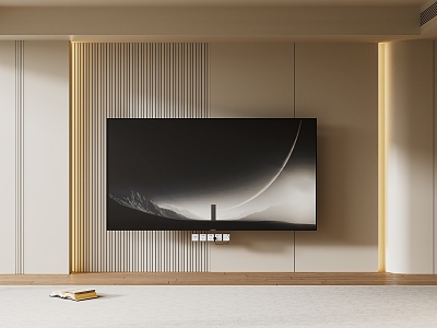 Modern TV Background Wall Cream Style TV Background Wall TV Cabinet TV model