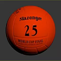 Slazenger Red Cricket Ball Featuring World Cup Final 25 Logo