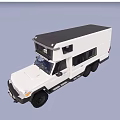 White Off Road Camper Van With Roof Top Tent And Multiple Windows