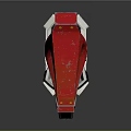 Futuristic Sci Fi Weapon With White Yellow Red Blue Components And Grip Design