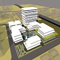 A real estate developer office park 3d model