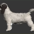 White And Black Layered Paper Dog Doll With Crafted Details And Decorative Look