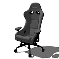 Gray Ergonomic Office Chair With High Back Armrests Swivel Wheels And Lumbar Support