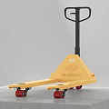 Heavy Duty Industrial Pallet Truck Handcha Yellow With Black Handle And Red Wheels