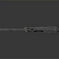 Modern Tactical Gun With Olive Green Body Grip Barrel And Magazine