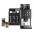 Modern Kitchen Coffee Machine With Touch Screen Display Multiple Coffee Options And Accessories