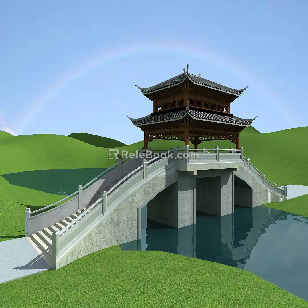 Chinese Bridge 3d model