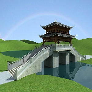 Chinese Bridge 3d model