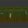 Industrial Green Storage Container With Metal Latches And SDA Side Labels