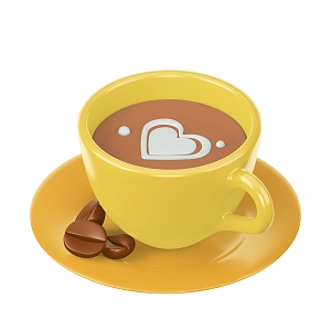 Modern Coffee Animation Coffee Drink 3d model