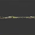 Ancient Rustic Stone Wall With Moss Covered Surface And Gravel Base