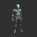 Humanoid Robot Featuring Mechanical Body Structure Detailed Armor And Futuristic Design Elements 3d model