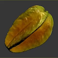 Sliced Star Fruit With Vibrant Yellow Flesh And Shiny Skin On Dark Background