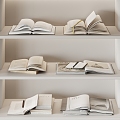 Modern Book Ornaments 3d model