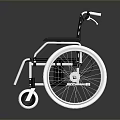 Modern Wheelchair With Black Seat White Frame Armrests And Large Wheels