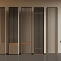 Sleek Modern Screens With Wooden Bases Metal Grids And Minotti Design