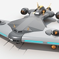 Spaceship long-range bomber airship fighter sci-fi fighter 3d model