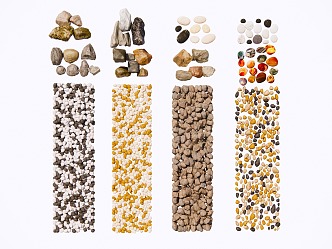 Pebbles Gravel Courtyard Gravel Paving Stone Landscape Stone 3d model