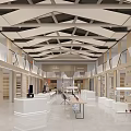 SHUPADO 105 Modern Retail Store Interior With Display Shelves Counter And Products