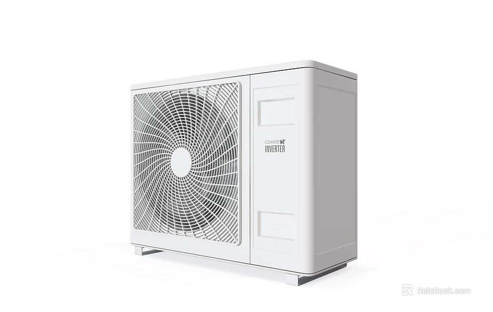 Modern White Air Conditioner Fan With Compact Design And Efficient Cooling Function 3d model 