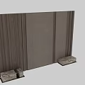 Stylish Bed Background Wall Design With Vertical Wooden Strips And Textured Neutral Panels