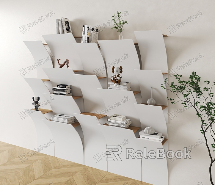 Modern Bookshelf Minimalist Bookshelf Creative Storage Rack Creative Bookshelf Book Accessories model