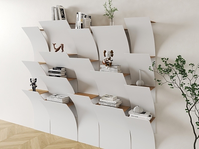 Modern Bookshelf Minimalist Bookshelf Creative Storage Rack Creative Bookshelf Book Accessories model