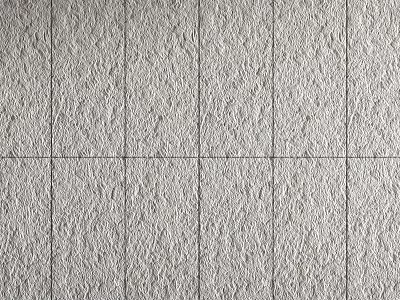 Gray Textured Background Wall With Square Tiles And Rough Surface Design 3d model