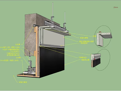 Hardware Tools Installation Structural Components Detailed Diagram And Fitting Parts 3d model