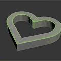 Minimalist Gray Textured Heart Shaped Decorative Frame On Dark Background