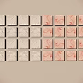 Retro Tile Small Tile Seamless Ceramic Mosaic Classic Color Matching Hong Kong Style Retro Chinese Traditional Mosaic Pattern 3d model